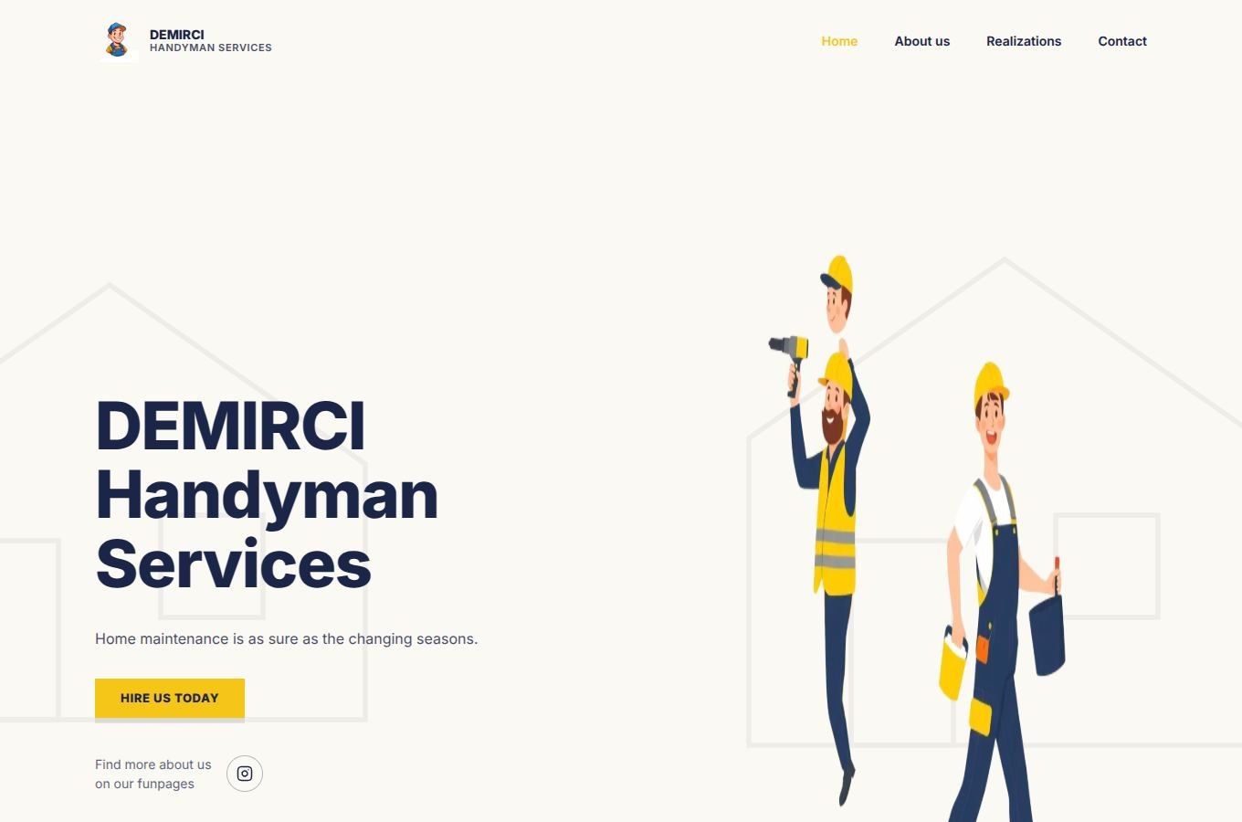 Demirci Handyman web sitesi önizlemesi