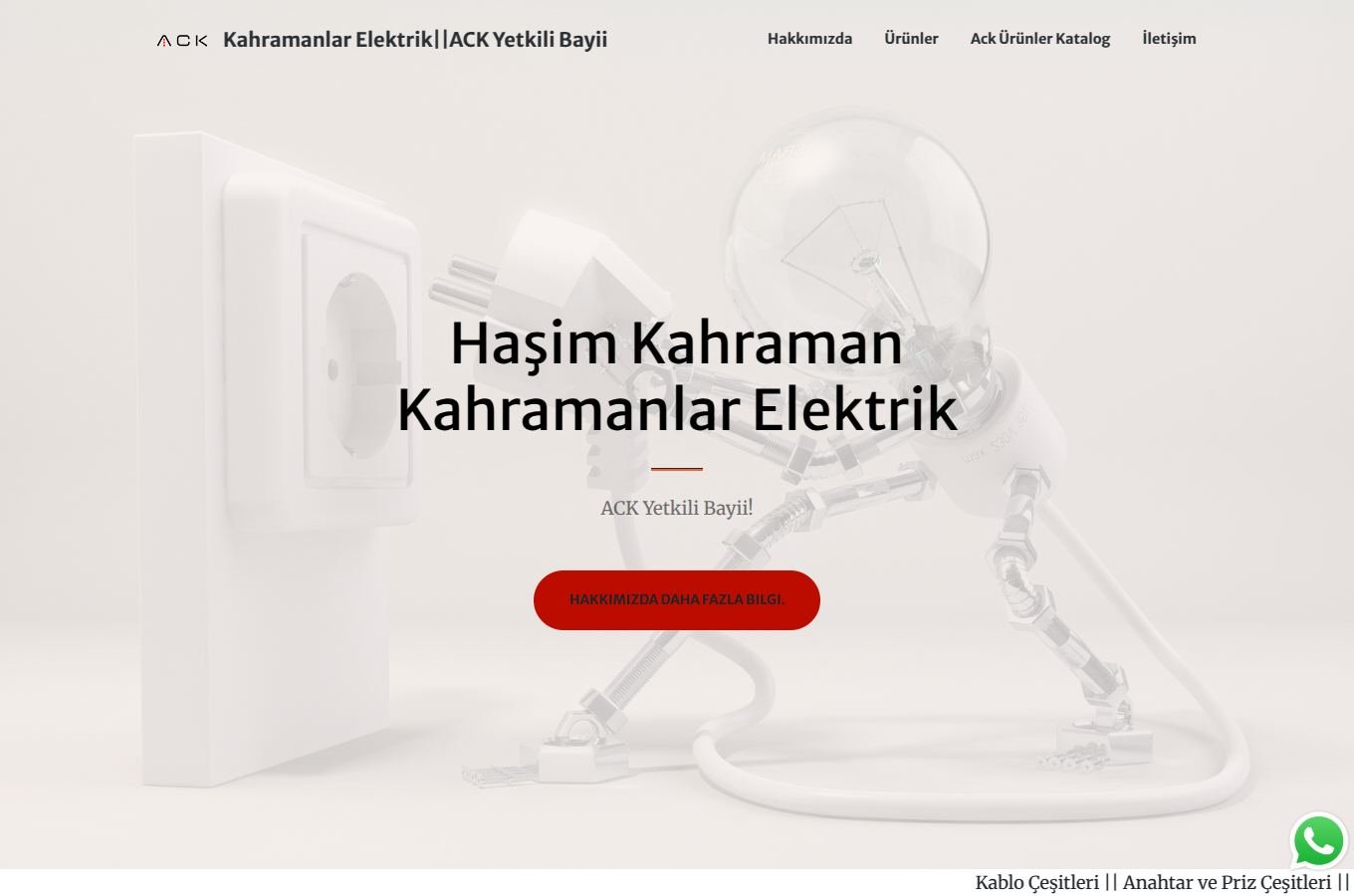 Kahramanlar Elektrik web sitesi önizlemesi